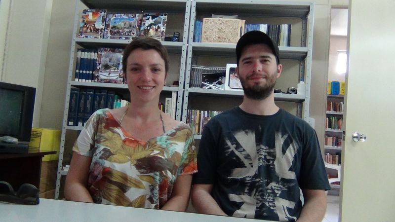 Mariana Morena Cardoso, fotógrafa paulista e Rafael Maciel Sousa, estudante